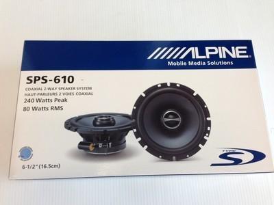 Alpine sps-610 type s coax 6.5" 2 way car speaker round new!
