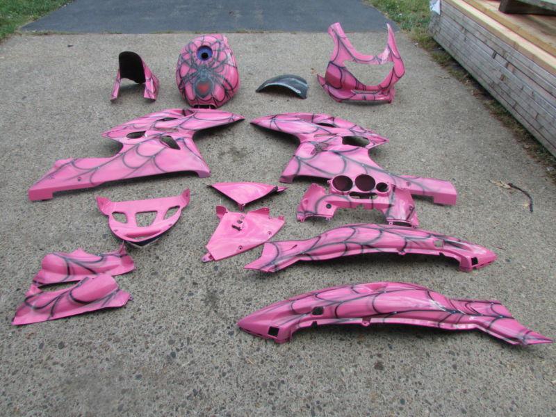 2001 yzf600 yzf 600 custom pink spider fairings plastics body work