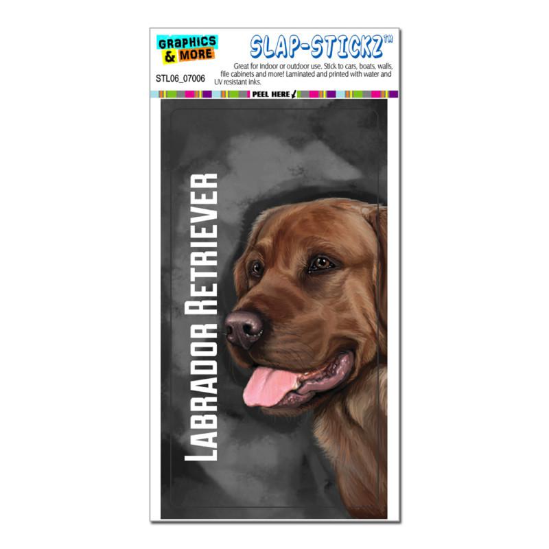 Chocolate labrador retriever gray grey - dog pet - slap-stickz™ bumper sticker