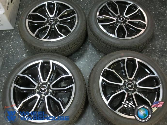2013 ford mustang factory 19" black wheels tires oem rims dr33-1007-fa