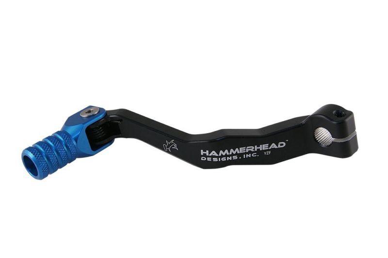 Hammerhead knurled tip shift lever kit +10mm offset blk blue for kawasaki kx450f