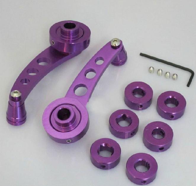 Brand new aluminium new purple color universal car window winder crank  handle