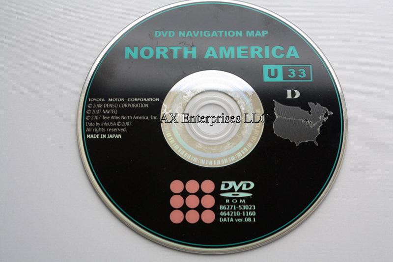 Genuine lexus gen 5  navigation dvd # u33 08.1 release © 9/2008 map update: 2009