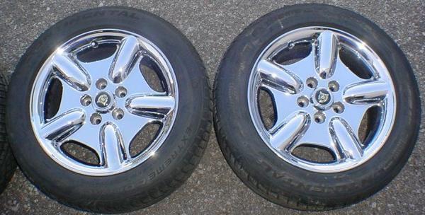 1997 jaguar xk8 oem 17in 5-spoke wheels with continental tires **no reserve**