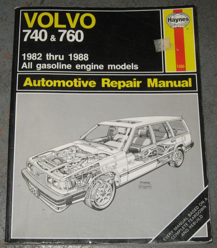 Volvo 740 760 haynes manual 1982-1988 / auto repair book # 1550