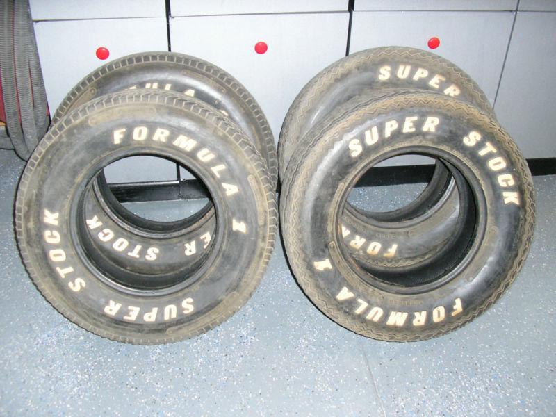 Rare vintage formula 1 super stock bias ply high performance tires  14" 14 inch