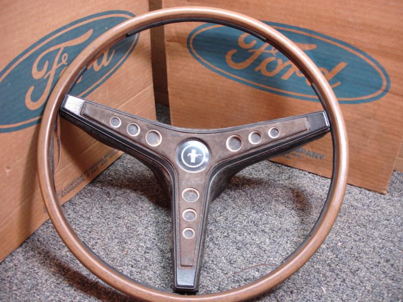 69 1969 mustang mach1 boss rimblow rim blow  woodgrain steering wheel green