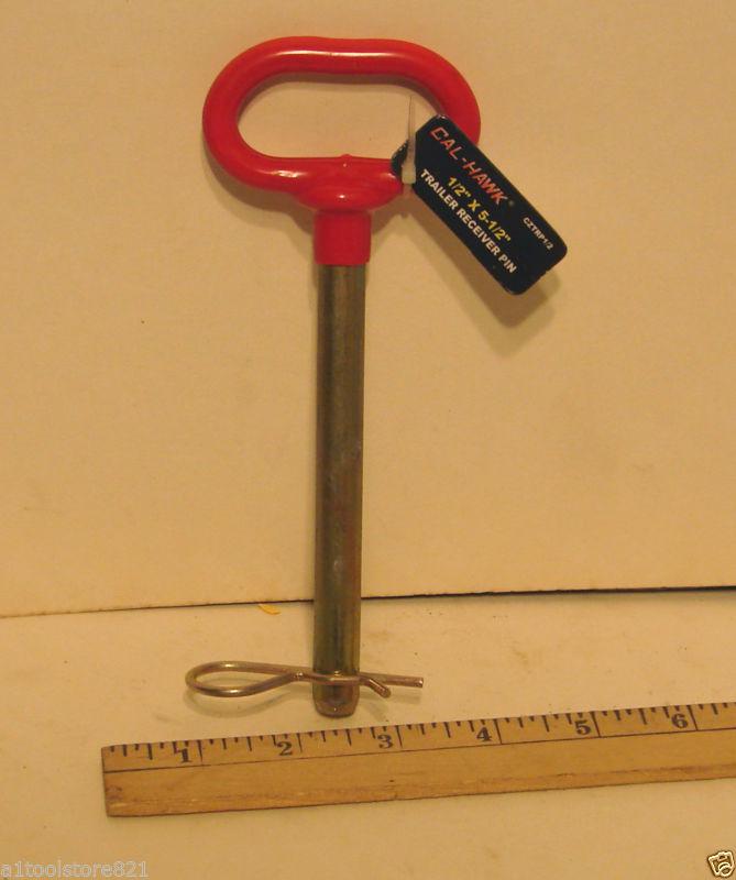 Trailer receiver hitch pin 1/2in dia x 5-1/2in l.  w/ d-handle pull ships free!!