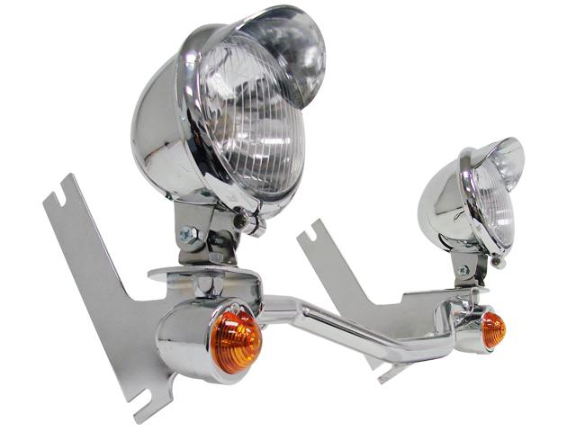 Driving passing turn signal spotlight bar for harley touring road king glide flh