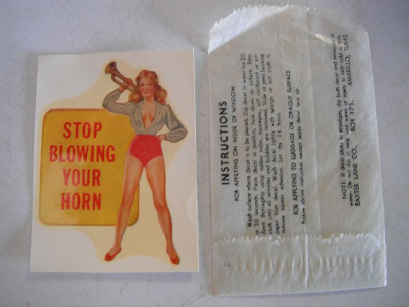 Original vintage hot rod pinup glamour girl water decal