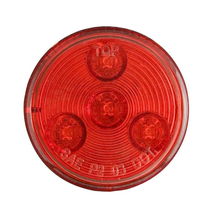 Lot of 10 led marker lights red flush grommet mount  2 1/2 inch - free shipping