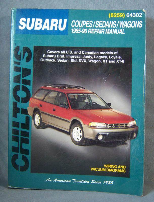 Chilton's subaru coupes/ sedans/wagons 1985-96 repair manual 