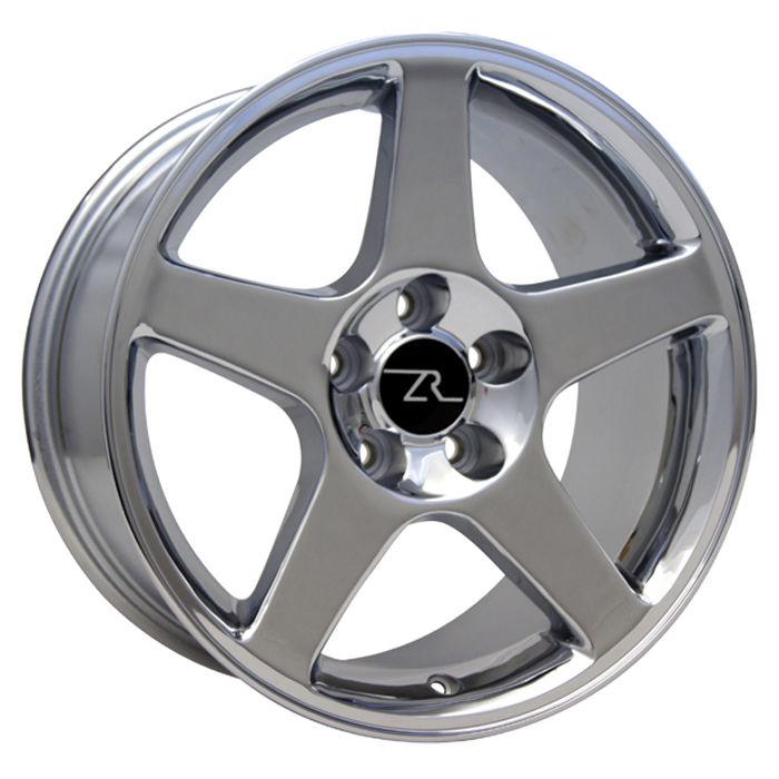 Chrome mustang® 03 cobra replica wheels 17x9 fit svt rims 17 inch 