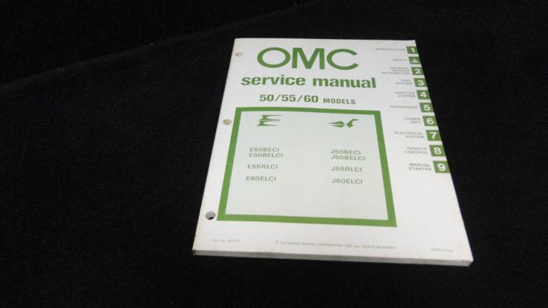 #392073 1980  omc 50/55/60hp models models service manual outboard motor engine 
