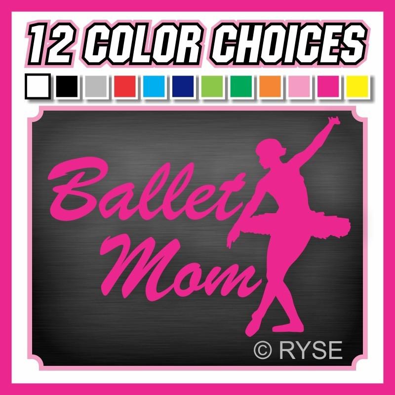 8" ballet mom decal sticker dance girl dancer cute car truck window mirror