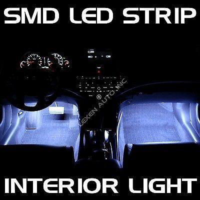 Led w3 white 2x 12" interior strip footwell light under dash bulb smd exterior a