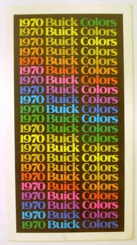 1970 buick dealer color options brochure folder paint chips gs skylark lesabre