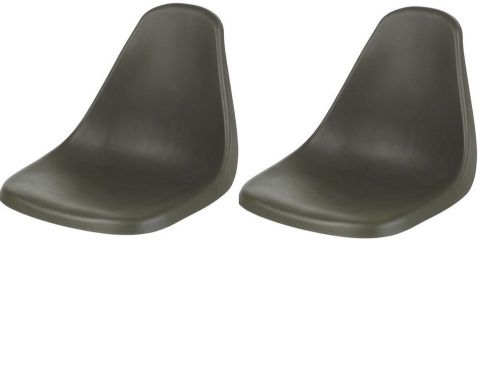 2 boat seats, plastic molded, dark green