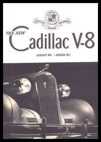 1937 cadillac original brochure v-8 series 60-65 37