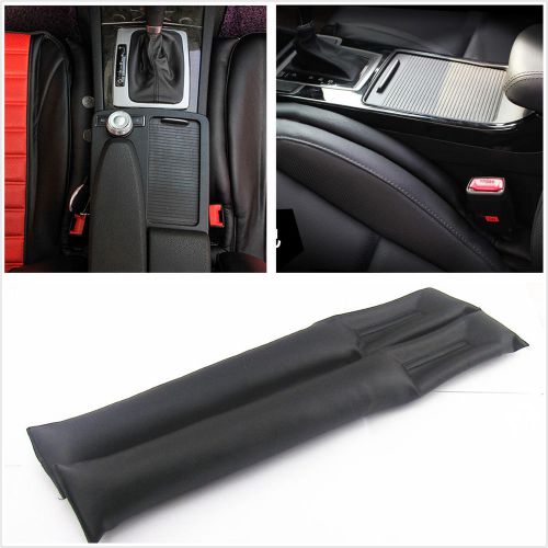 Auto truck seat gap black artificial leather filler soft pad drop stop blocker