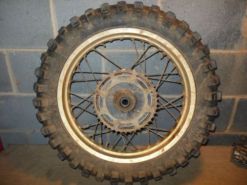 84 yamaha xt 600 18 inch rear wheel rim hub sprocket assembly missing 3 spokes