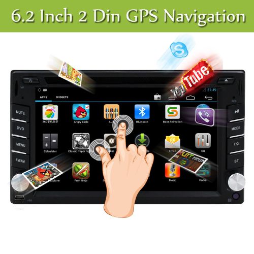 2din android car stereo dvd player bluetooth eq ipod gps navi subwoofer steering