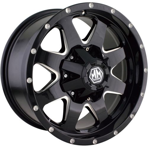 8040-7937b18 17x9 6x135 6x5.5 (6x139.7) wheels rims black +18 offset alloy