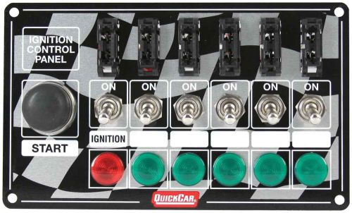 Quickcar racing products 6-7/8 x 4-1/8 in dash mount switch panel p/n 50-164