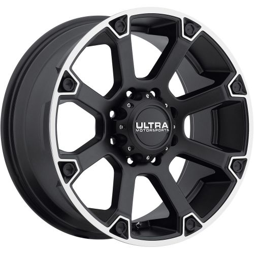 18x9 black ultra spline 245 6x5.5 +25 wheels 33x12.50r18lt tires