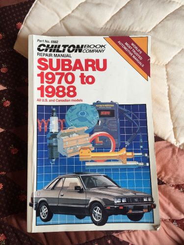 Chiton repair manual for a subaru 1970 to 1988