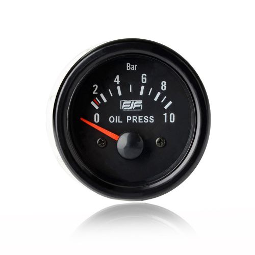 New black shell white dial 2&#034; 52mm car oil press pressure psi gauge meter