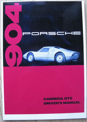 Porsche 904 carrera gts driver&#039;s manual (copy)