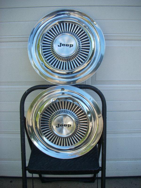 72 thru 79  jeep cj  jeepster  wagonneer 15" full wheelcovers hubcaps  