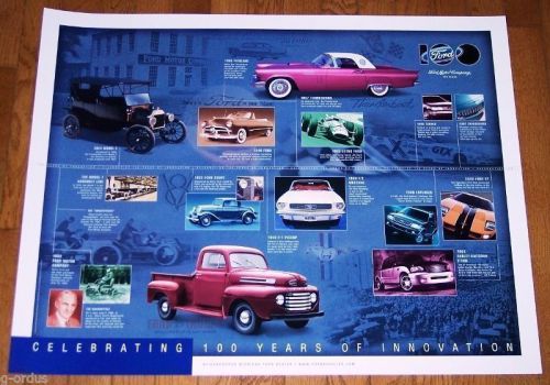 Ford motor company 100 year anniversary dealer centennial poster gt40 mustang