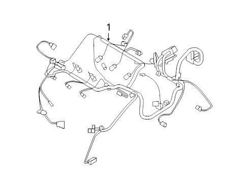 Chrysler oem dodge engine wiring harness 68166936ac image 1