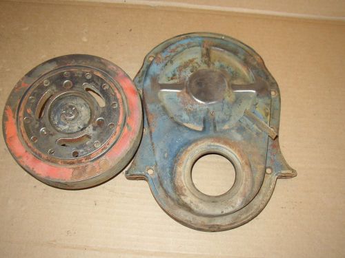 1966 chevy big block timing cover &amp; balancer 7&#034;will work on 65 &amp; 67
