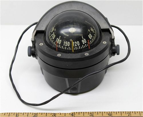 Ritchie magnetic bracket mount boat marine compass 3&#034; dial sunshield 12v lighted