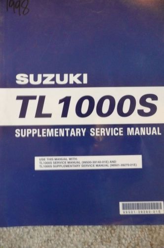 1999 suzuki tl1000s supplementary shop service repair manual oem