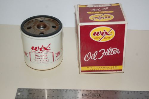 Vintage wix oil filter,# pc-57-p, nosr for chevy nova, 4 cyl. engine