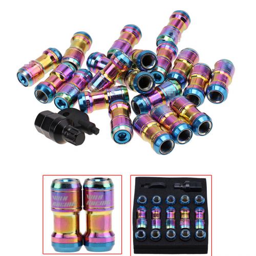 20pcs m12x1.5 tire wheel lug nuts lock key for holden toyota mazda ford nissan