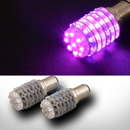 2x pink 1157/bay15d 63 count led light bulbs stop/brake/hazard lamps 2397 3496