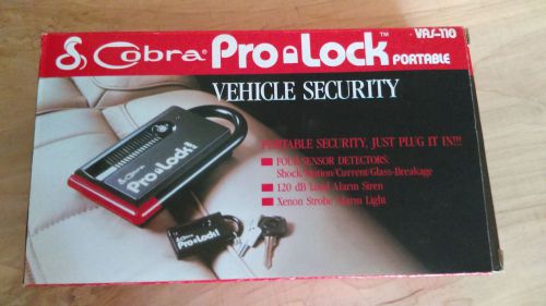 Cobra pro lock portable vehicle security vas-110 nib