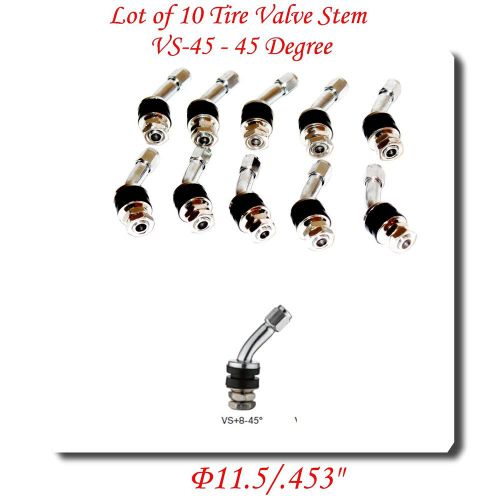 10 kit vs-45  chrome tire valve stem for holes Φ11.5 mm / .453&#034; fits: motorcycle