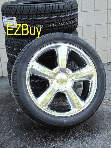 22&#034; new chevrolet gmc escalade factory chrome wheels 5308 nexen tires 305-40-22