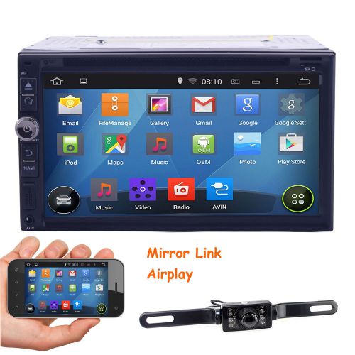 2 din quad-core android 4.4 car dvd player stereo gps radio ipod navigation wifi