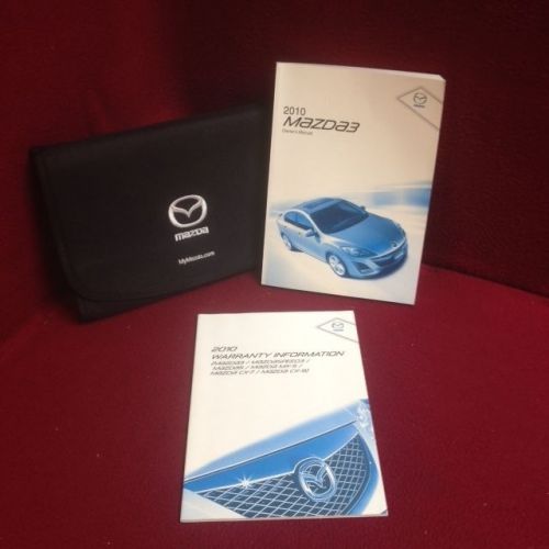 2010 mazda 3 owners manual with warranty guide and case