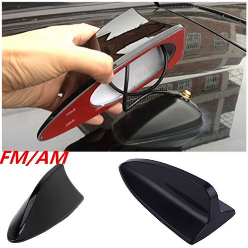New auto car shark fin universal roof antenna radio fm/am decorate aerial black