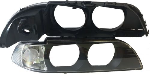 Headlight lens plastic cover replacement pair for bmw 5 series e39 pre facelift