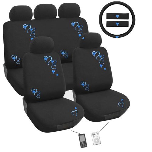 Heartlinks blue car seat cover set universal fit
