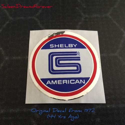 Vintage shelby american cs decal sticker nos ford mustang cobra gt500 gt350 gt